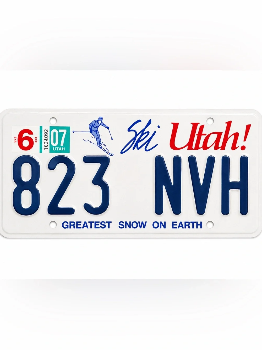 Utah Greatest Snow On Earth License Plate